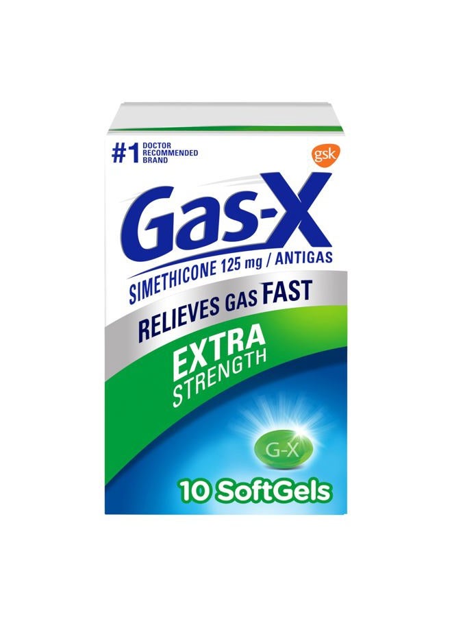Gas-X Extra Strength Gas Relief Softgels with Simethicone 125 mg - 10 Count - Image 1