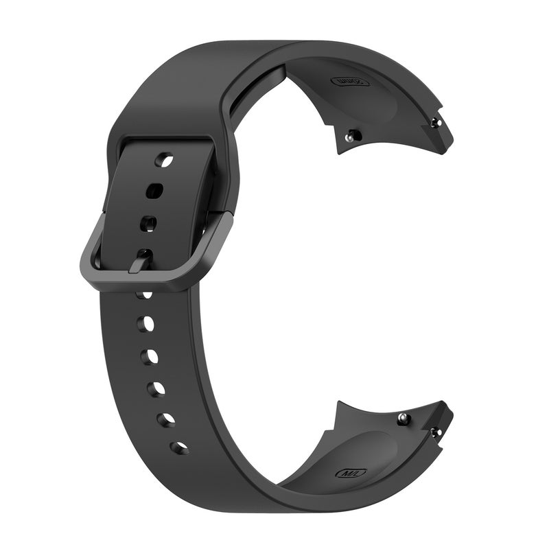 Replacement Strap For Samung Galaxy Watch4 40mm / 44mm Silicone Flat Buckle Watch Band(Black) - Image 1