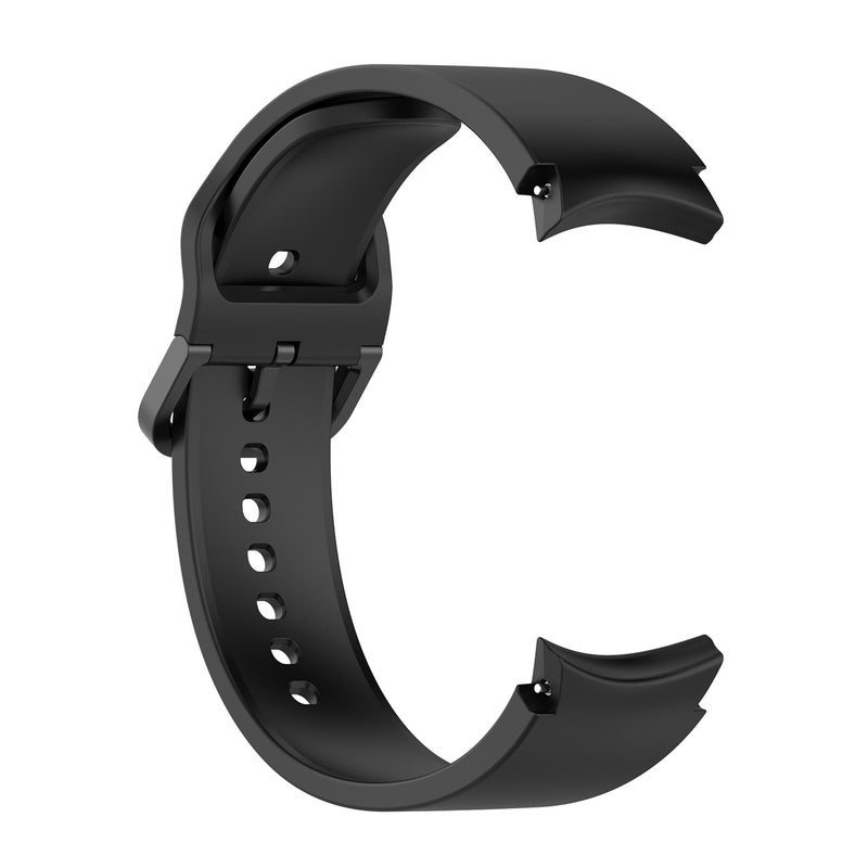 Replacement Strap For Samung Galaxy Watch4 40mm / 44mm Silicone Flat Buckle Watch Band(Black) - Image 3
