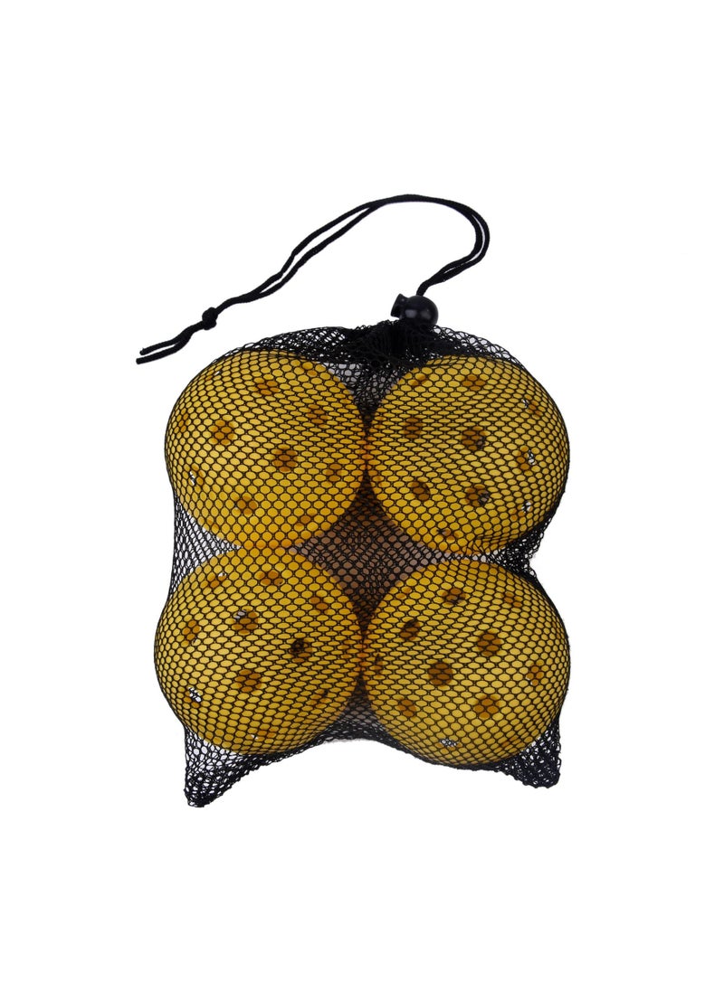 Generic Outdoor Pickleball Paddle 40 Holes 74mm Indoor And Outdoor 26 Holes Injection Moulding Ball Pickleballpaddle PE Material 26 hole yellow 4 Pack [net bag packaging]] 