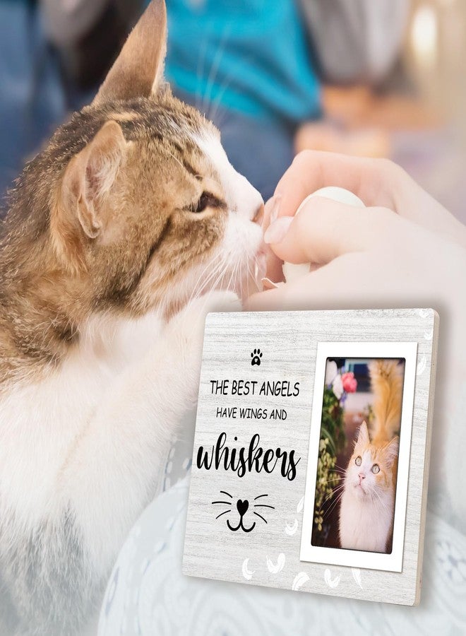Milcier Cat Memorial Gifts for Loss of Cat, Pet Memorial Picture Frame 10x8 inch, Cat Loss Sympathy Gift for Women, Family, Lost of Cat Memorial Frame, for 4x6 inch Photo - Image 2