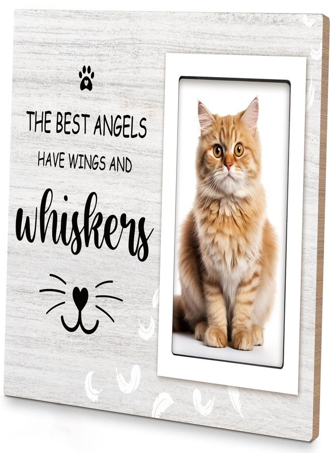 Milcier Cat Memorial Gifts for Loss of Cat, Pet Memorial Picture Frame 10x8 inch, Cat Loss Sympathy Gift for Women, Family, Lost of Cat Memorial Frame, for 4x6 inch Photo - Image 1