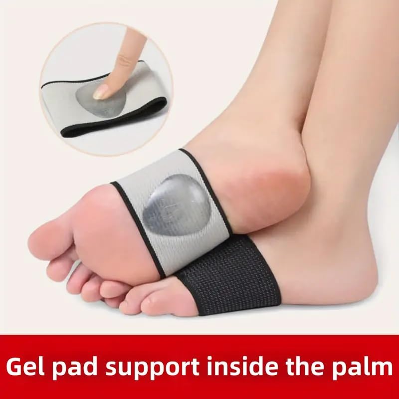ZIVIK Flat Foot Arch Support for Men & Women | Medial Arch Support for Flat Feet Correction Sleeve with Cushion | Plantar Fasciitis Leg Pain Relief Product | Foot Care for Orthopedic Shoes Slippers, Free Size - 1 Pair - Image 3