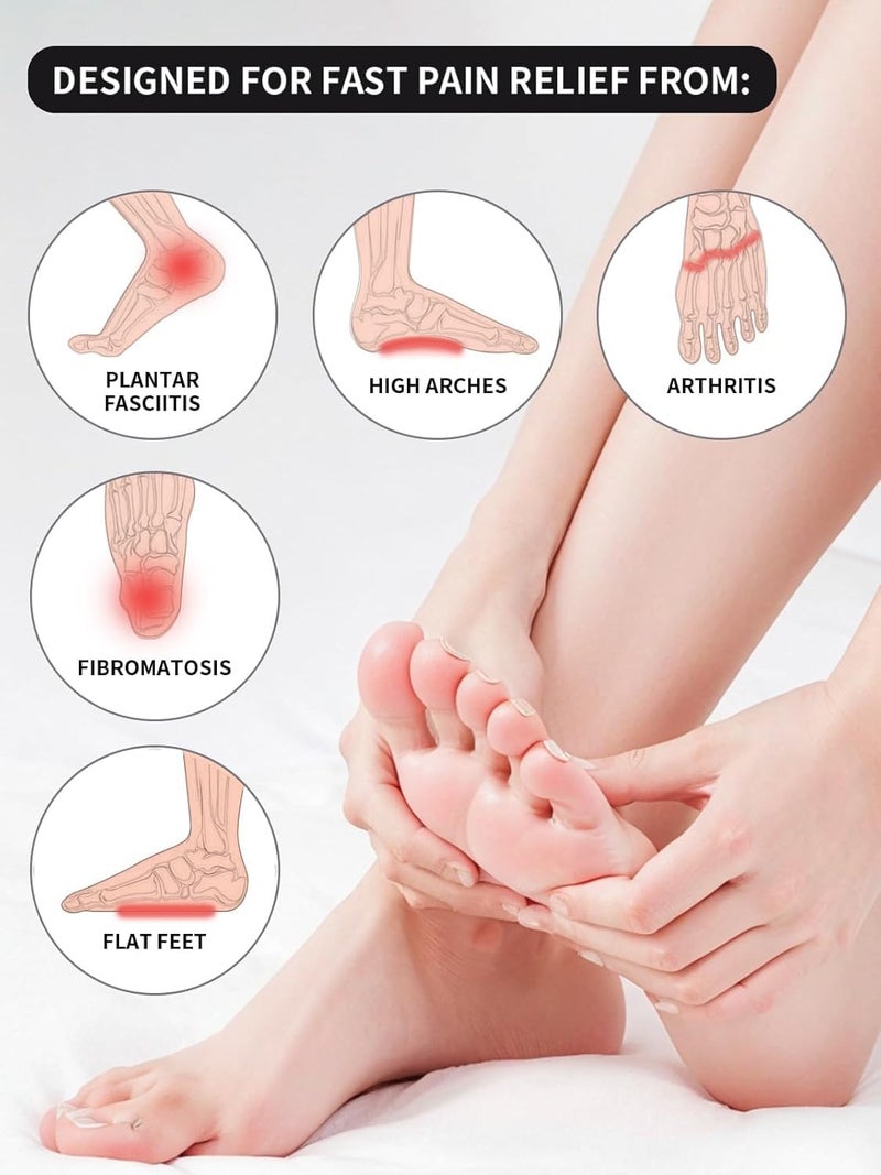 ZIVIK Flat Foot Arch Support for Men & Women | Medial Arch Support for Flat Feet Correction Sleeve with Cushion | Plantar Fasciitis Leg Pain Relief Product | Foot Care for Orthopedic Shoes Slippers, Free Size - 1 Pair - Image 5