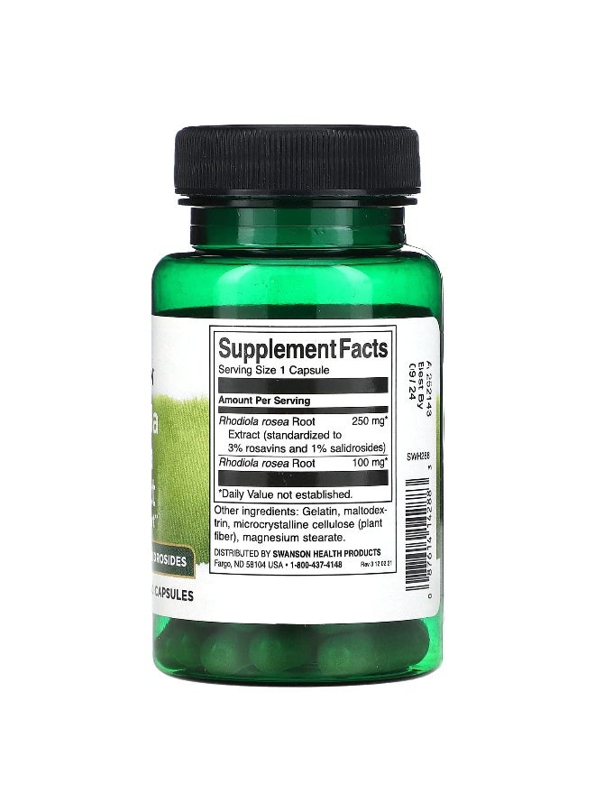 SWANSON سوانسون، مستخلص روديولا روزيا، 60 كبسولة - Image 2