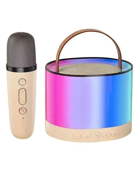 K52 Portable Bluetooth Karaoke Speaker with 1 Wireless Microphones Pink