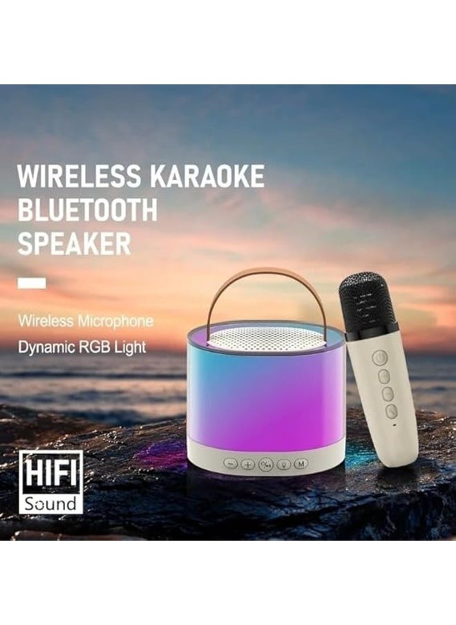 K52 Portable Bluetooth Karaoke Speaker with 1 Wireless Microphones Pink