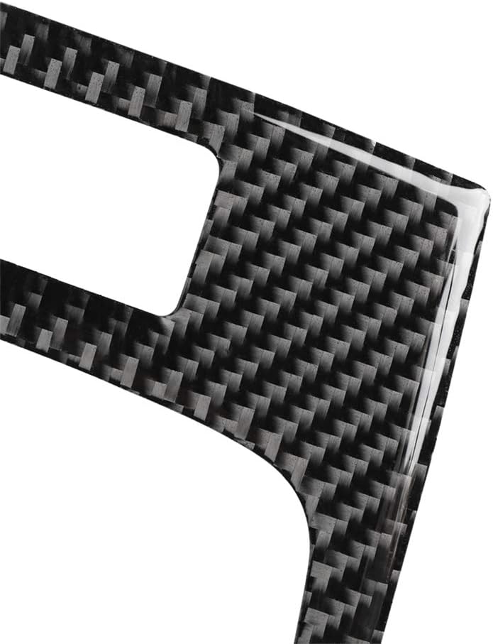 cheekyglo 4PCS Cron Fiber Sticker Film, Car Ger Shift Pnel Console - Left Hnd Drive Decl Decortion Fit for MW3 Series E46 1998-2005-4 Pieces - Image 2