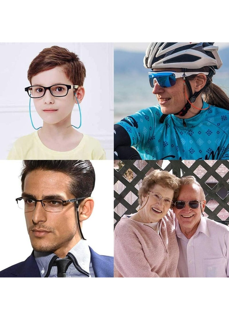 أوزيغالور 4 قطع من أحزمة النظارات، حزام حامل النظارات الشمسية، حزام حبل جلدي قابل للتعديل للرجال والنساء والأطفال  - Image 5
