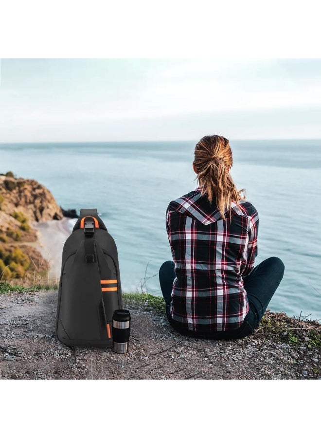 Porodo Gaming Water-Resistant PU Sling Bag with 20â€“40W PD USB-C Charging Port - Image 2