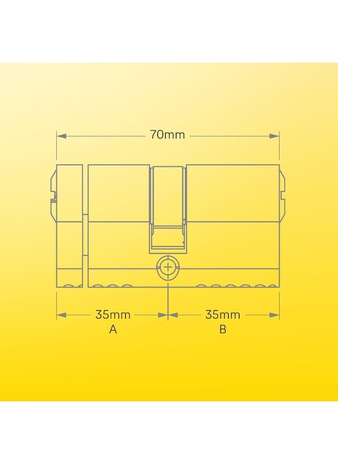 Yale Yale Double Cylinder, 10-0502-3535-00-22-01, Satin Nickel  - Image 4