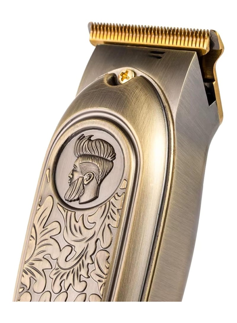 Daling Premium Men's Beard Trimmer Stainless Steel T-Blade for Precision Facial Hair Trimming, Cordless Fast Charging Clipper - Image 4