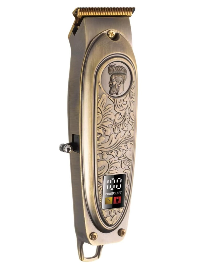 Daling Premium Men's Beard Trimmer Stainless Steel T-Blade for Precision Facial Hair Trimming, Cordless Fast Charging Clipper - Image 3