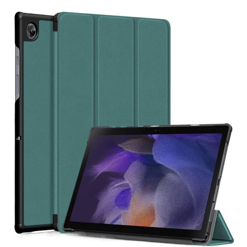 AD حافظة سامسونج تاب قابلة للطي متوافقة مع Samsung Galaxy Tab S6 Lite / Samsung Galaxy Tab A8 باللون أخضر مع غطاء حماية ووظيفة حامل وحمل يومي للتابلت بوظيفة حامل باللون الأخضر Samsun. - Image 1