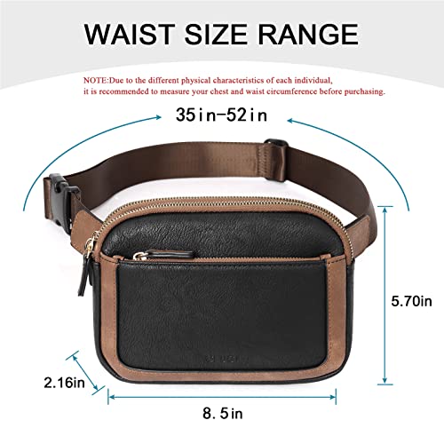 CLUCI Belt Bag for Women, Mini Everywhere Crossbody Waist Bag Adjustable Strap, Vegan Leather Women's Fanny Pack - Image 3