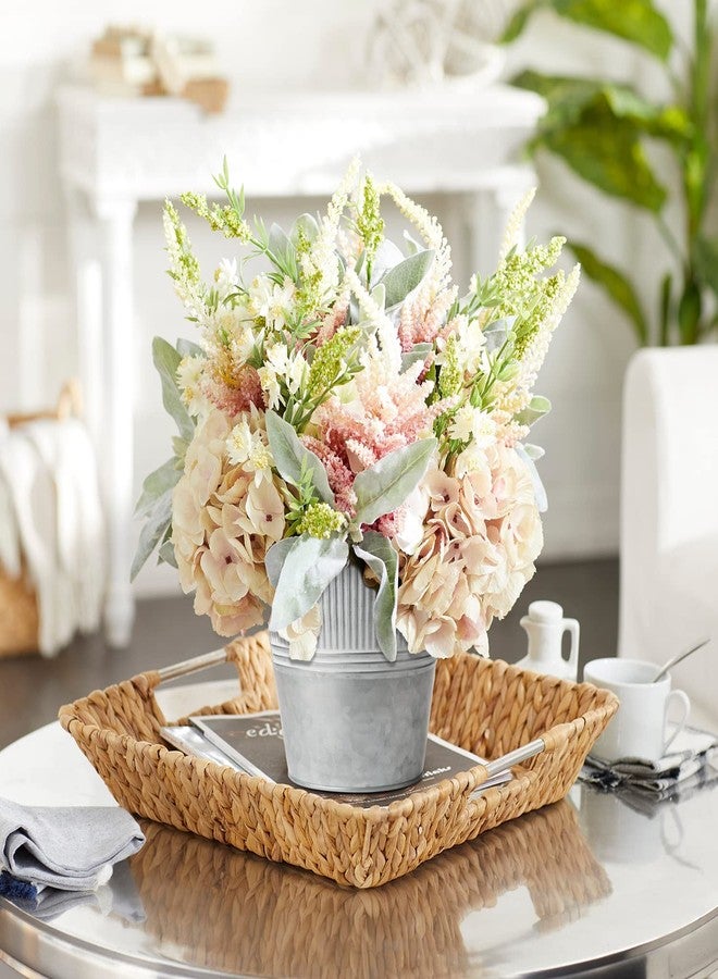 Briful مجموعة من 6 دلاء معدنية مجلفنة من بريفول، مقاس 6.5 بوصة، متوسطة الحجم، مناسبة للزهور، بتصميم ريفي، مثالية للزراعة الخارجية والداخلية. - Image 4