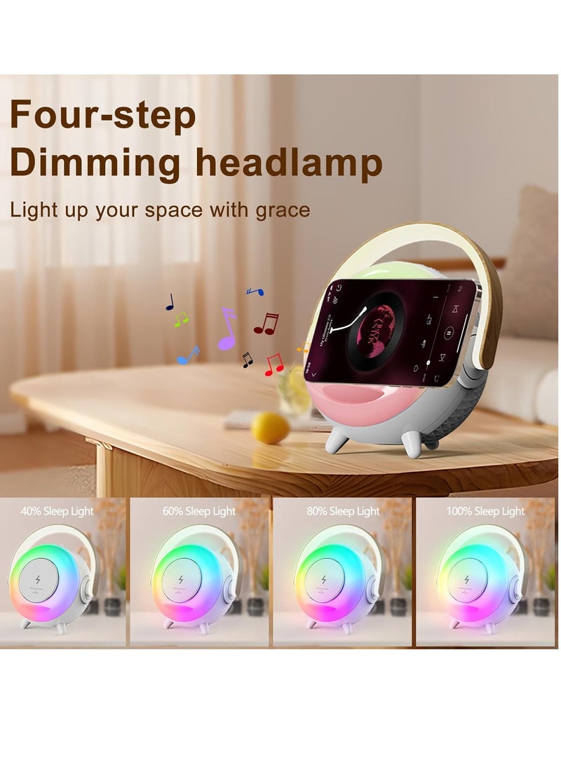 PX-03 Wireless Charging Light Up Bluetooth Speaker Wireless Phone Charger Atmosphere Lamp Night Light Lamp - Image 4