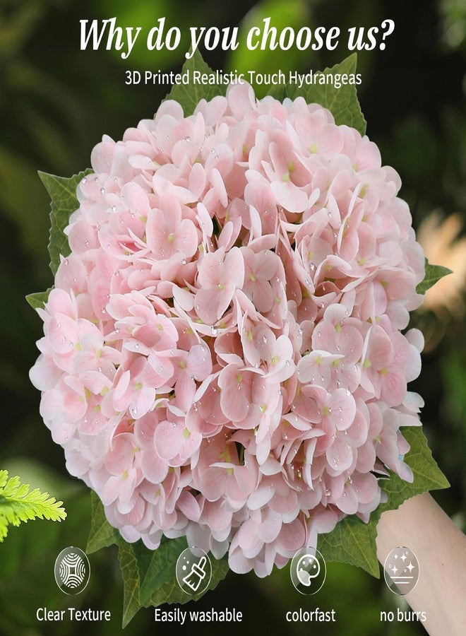 Leftover Hydrangea Artificial Flowers with Vase,Pink Real Touch Hydrangea Flowers with Butterfly,Faux Hydrangea Flowers for Floral Centerpieces for Tables,Home Decor,Wedding Decor,Coffee Table Decor - Image 5