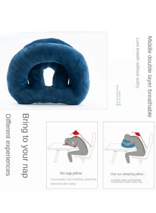 وسادة القيلولة، وسادة السفر، وسادة القيلولة في المكتب، وسادة سفر من الإسفنج الذكي للطائرة، وسادة دعم الرأس المجوفة، وسادة طيران ناعمة وخفيفة، وسادة مريحة، وسادة نوم للمكتب - Image 5