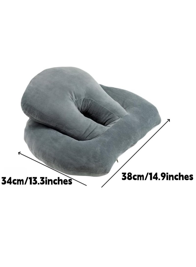 وسادة القيلولة، وسادة السفر، وسادة القيلولة في المكتب، وسادة سفر من الإسفنج الذكي للطائرة، وسادة دعم الرأس المجوفة، وسادة طيران ناعمة وخفيفة، وسادة مريحة، وسادة نوم للمكتب - Image 2