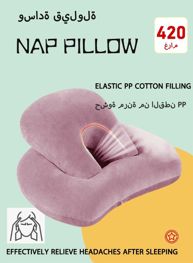 وسادة القيلولة، وسادة السفر، وسادة القيلولة في المكتب، وسادة سفر من الإسفنج الذكي للطائرة، وسادة دعم الرأس المجوفة، وسادة طيران ناعمة وخفيفة، وسادة مريحة، وسادة نوم للمكتب - Image 1