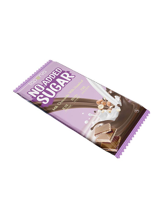 Laperva No Added Sugar with Milk Chocolate Plus Hazelnut Bar -85g 