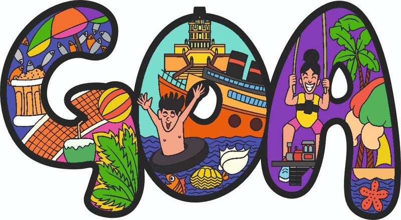 Skywalk India Souvenir Wooden MDF Goa Fridge Magnet (Multicolour) M-520 - Image 3