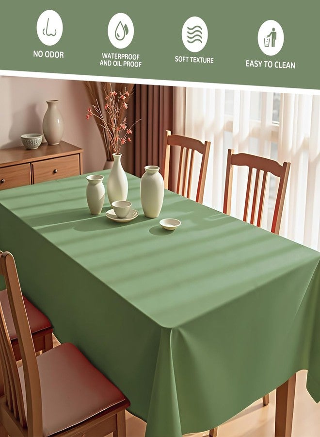 JSQBSECL 14 Pack Sage Green Plastic Table Cloth 54in x 108in Disposable Rectangle Plastic Table Cover for Parties (Sage Green, 54" X 108" Rectangle) - Image 3