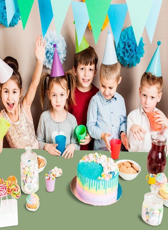 JSQBSECL 14 Pack Sage Green Plastic Table Cloth 54in x 108in Disposable Rectangle Plastic Table Cover for Parties (Sage Green, 54" X 108" Rectangle) - Image 4