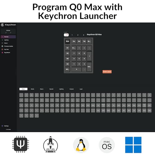 Keychron Q0 Max Wireless Custom Mechanical Numpad, 2.4 GHz/Bluetooth 5.1/Wired QMK Number Pad, RGB Hot-Swappable with Gateron Banana Switch for Laptop Mac Windows Linux - White - Image 2
