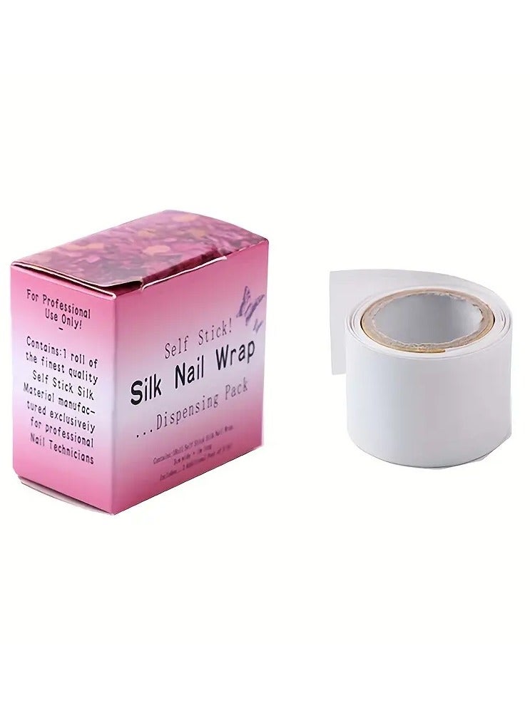 LANGMANNI 1 Roll Nail Repair Fiberglass Silk Wrap Self Adhesive Anti Damage DIY Strong Protect Reinforce Extension Sticker, Nail Repair  - Image 2