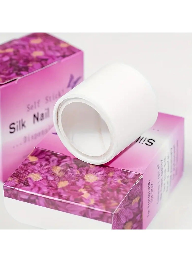 LANGMANNI 1 Roll Nail Repair Fiberglass Silk Wrap Self Adhesive Anti Damage DIY Strong Protect Reinforce Extension Sticker, Nail Repair  - Image 3