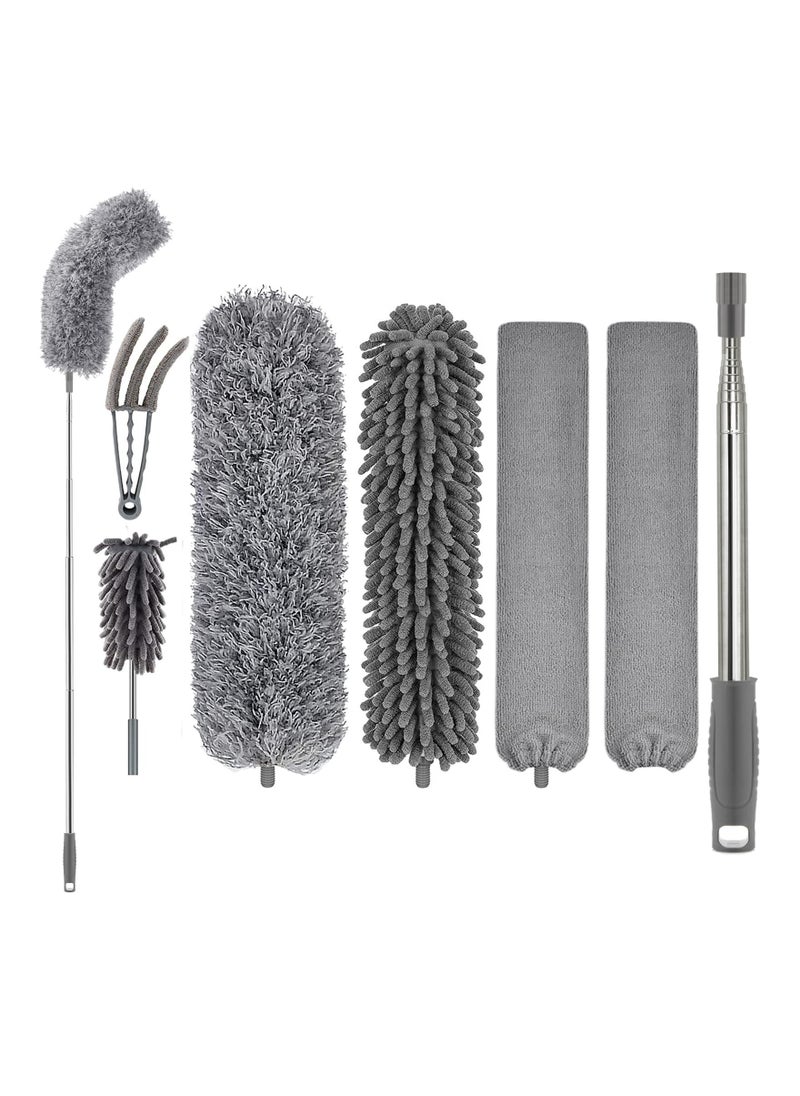 Generic - Dusters for Cleaning High Ceiling Fan Microfiber Duster with Extension Pole 30-100 Inches Retractable Gap Dust Brush Cleaner Long Feather Duster for Cleaning Cobweb Blinds Furniture - Image 1