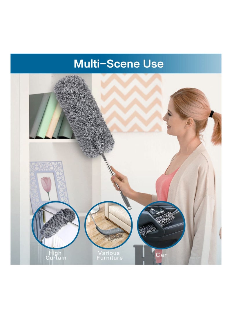 Generic - Dusters for Cleaning High Ceiling Fan Microfiber Duster with Extension Pole 30-100 Inches Retractable Gap Dust Brush Cleaner Long Feather Duster for Cleaning Cobweb Blinds Furniture - Image 1