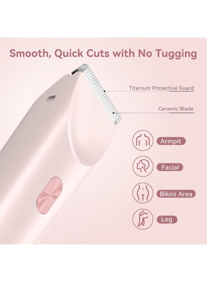 general Bikini Trimmer for Women Electric Razors for Women, Double Head Dual Purpose, IPX7 Waterproof Hair Razor, Ceramic Blade Hair Trimmer Wet & Dry Use,Womens Painless Electric Shaver for Facial and Body - Image 3