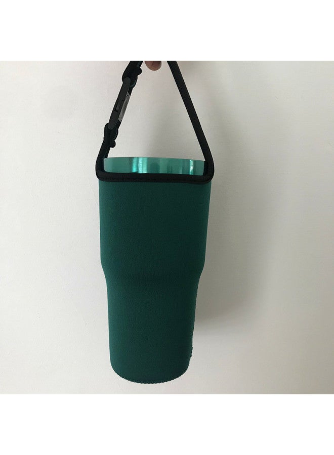 Solid Color Ice Cup 30Oz Car Cup Cover Diving Material Buckle Insulation Handbag Wholesale Support Creative Logo-Color:Pure Green-Capacity:Ice Bully Cup Special (30oz))  - Image 1