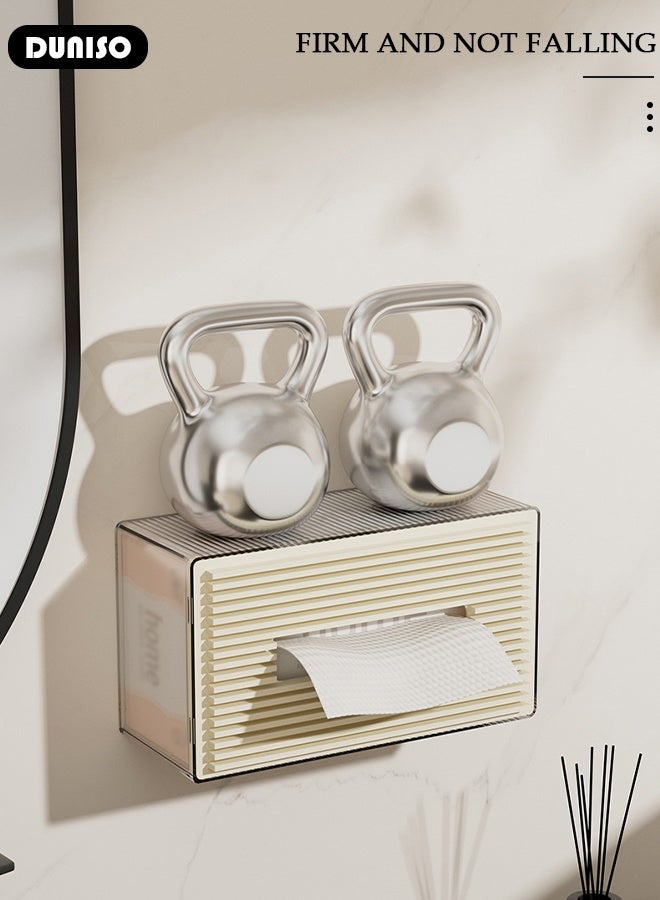 DUNISO Tissue Box Holder with Cover Large Capacity Storage Modern Kleenex Tissue Holder for Storage on Bathroom Vanity, Countertop, Bedroom Dresser, Night Stand, Desk - Image 4