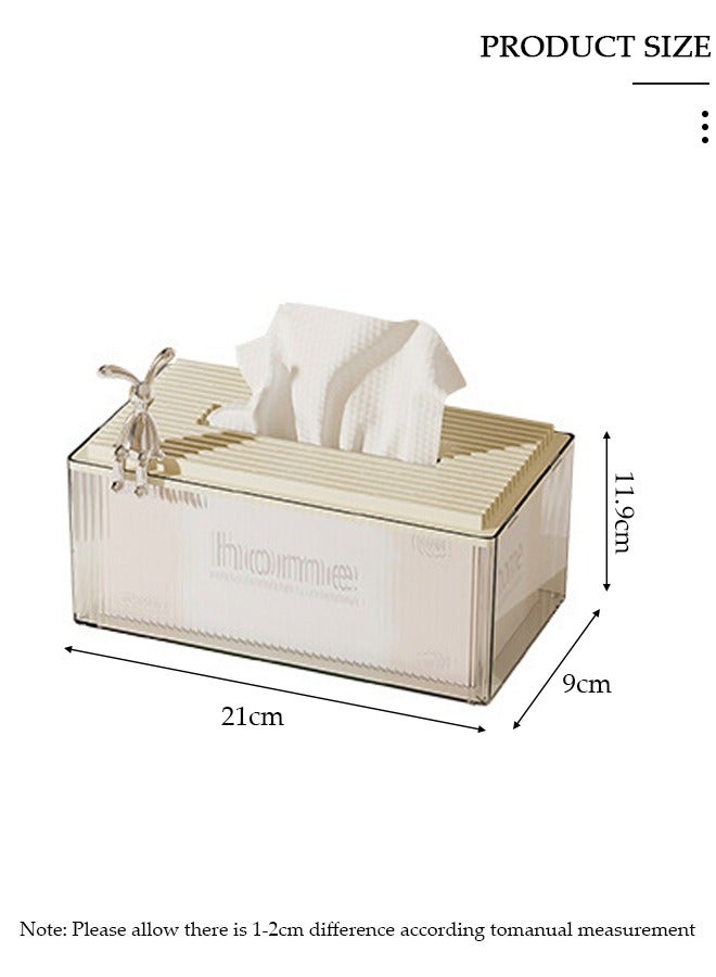 DUNISO Tissue Box Holder with Cover Large Capacity Storage Modern Kleenex Tissue Holder for Storage on Bathroom Vanity, Countertop, Bedroom Dresser, Night Stand, Desk - Image 2