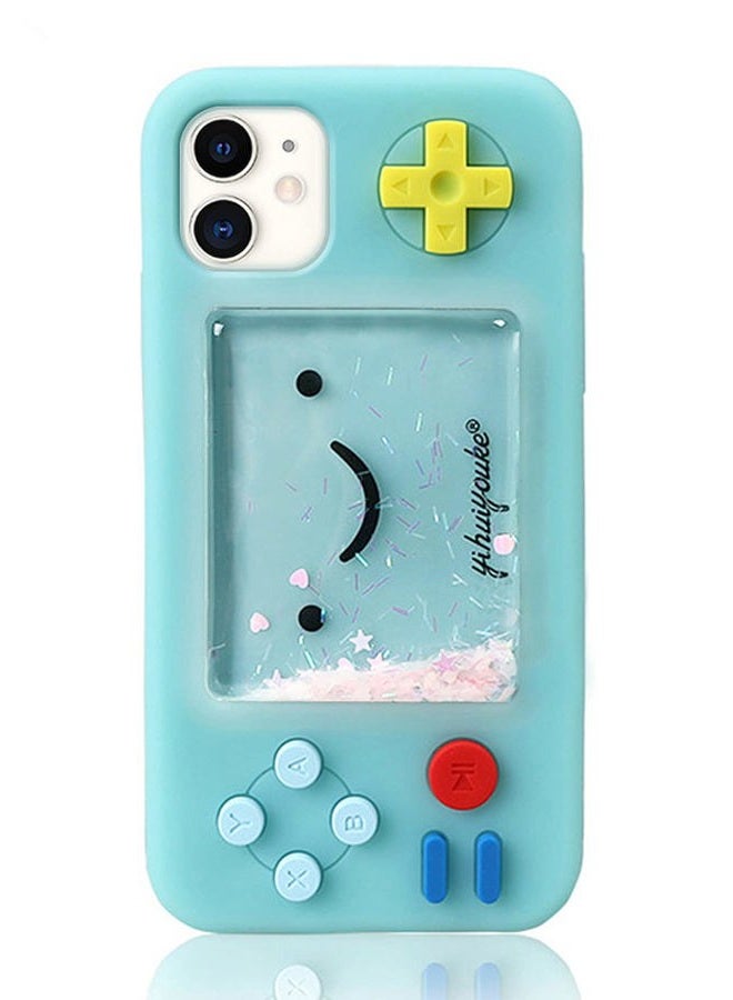 UnnFiko Squishy 3D Cartoon Game Shape Case Compatible with iPhone, Creative Liquid Stars Funny Play Case Soft Rubber Protective Cover (Blue, iPhone 13) - Image 1