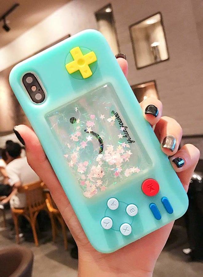 UnnFiko Squishy 3D Cartoon Game Shape Case Compatible with iPhone, Creative Liquid Stars Funny Play Case Soft Rubber Protective Cover (Blue, iPhone 13) - Image 2