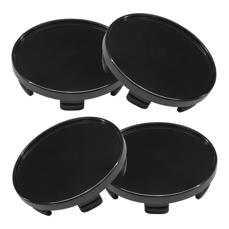 DUSCOKE 4PCS Car Wheel Center Cap, ABS Snap-in Wheel Hub Cap with 54mm/2.13'' Outer Diameter, 51mm/2'' Inner Diameter, Universal Rim Center Hub Caps Cover Accessories for Car Truck SUV (Black) - Image 1