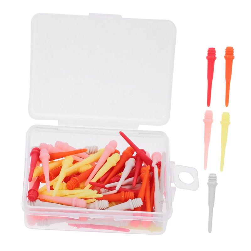 PartyKindom 80 Pcs Soft Tip Tips, Points | Plus Tips | Soft Tips | Tips Plastic Tips for (Random Color) - Image 1