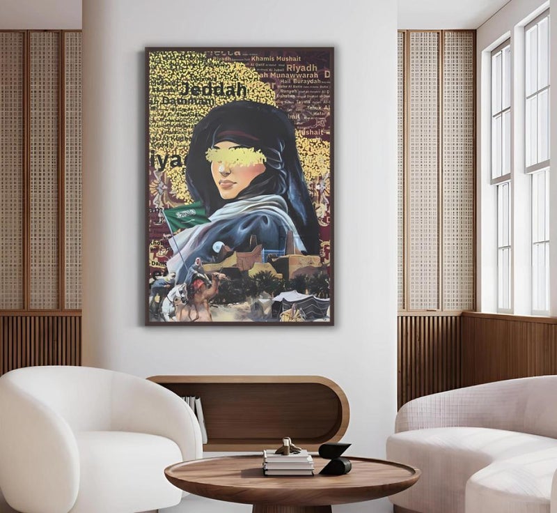 Marktna Canvas Painting of an Arab Girl with a Hollow Frame (120x80) 1 Piece - Image 4