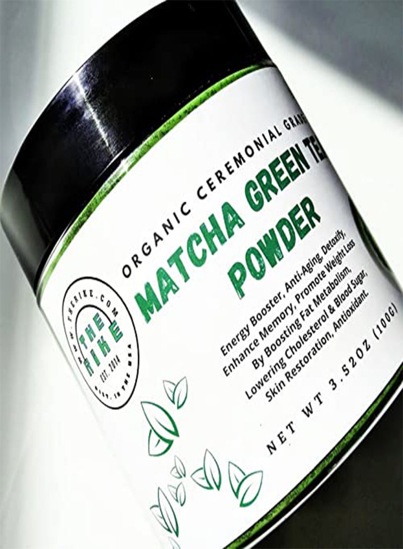 GGOOT Ceremonial Grade Matcha Tea Powder herbal tea matcha green tea Powder Organic Certified Energy Booster Detox tea for Facial Mask, Drink Latte Tea, bubble tea, protect the liver, promote heart health, Improve Digestion, Immune Boosting, Wound Healing, Promotes Weight Loss, Detox, Antioxidants, Anti-inflammatory, CERTIFIED LAB TESTED - 100 Gram - Image 3