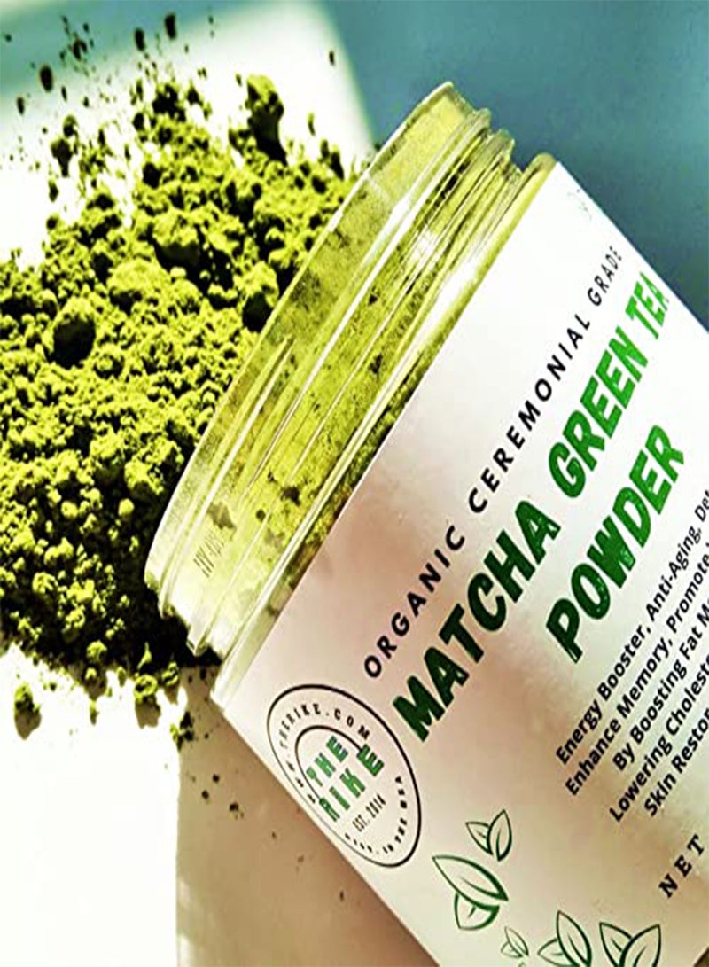GGOOT Ceremonial Grade Matcha Tea Powder herbal tea matcha green tea Powder Organic Certified Energy Booster Detox tea for Facial Mask, Drink Latte Tea, bubble tea, protect the liver, promote heart health, Improve Digestion, Immune Boosting, Wound Healing, Promotes Weight Loss, Detox, Antioxidants, Anti-inflammatory, CERTIFIED LAB TESTED - 100 Gram - Image 2