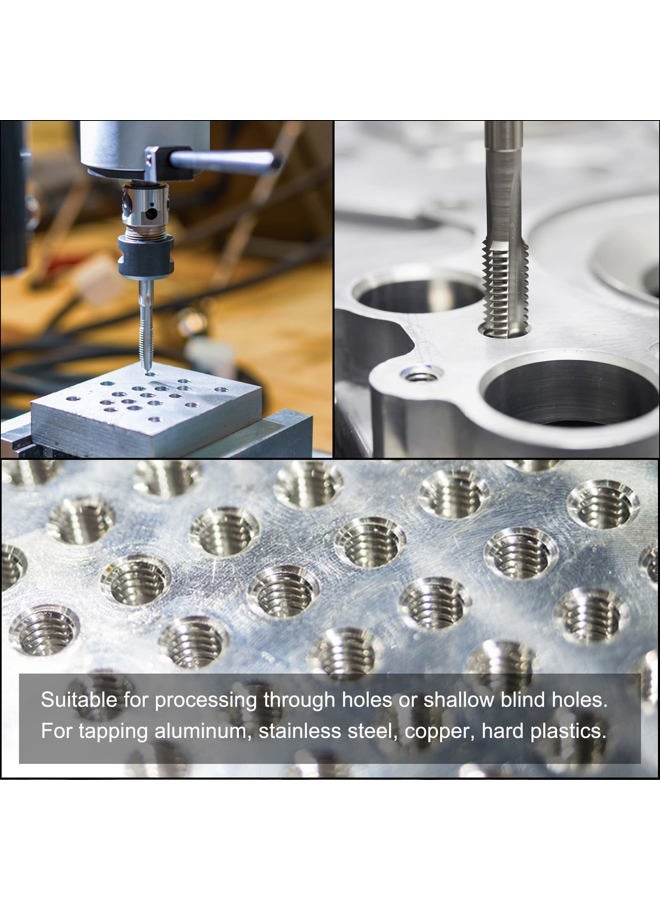 uxcell Thread Milling Taps, 7/16-20 UNF High Speed Steel (HSS) 4 Straight Flutes Machine Screw Thread Threading Tap, 5" Length (Extra Long) - Image 5