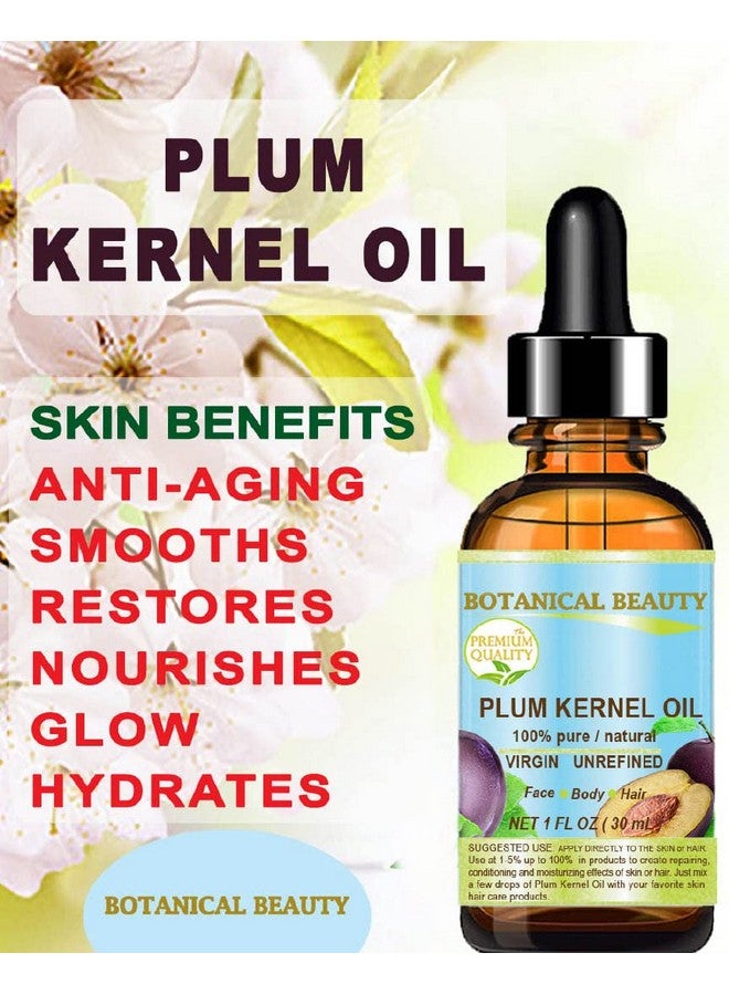 Botanical Beauty French Plum Kernel Oil 100% Pure Natural Virgin Unrefined Cold Pressed Carrier Oil 0.33 Oz 10 Ml For Face Skin Hair Lips Nails. Skin Superfood. Face Moisturizer Oil - Image 5