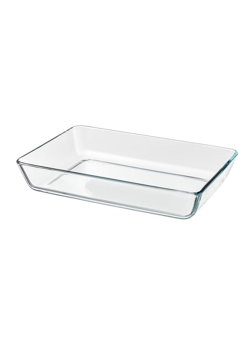 Oven serving dish clear glass 35x25 cm - Image 3