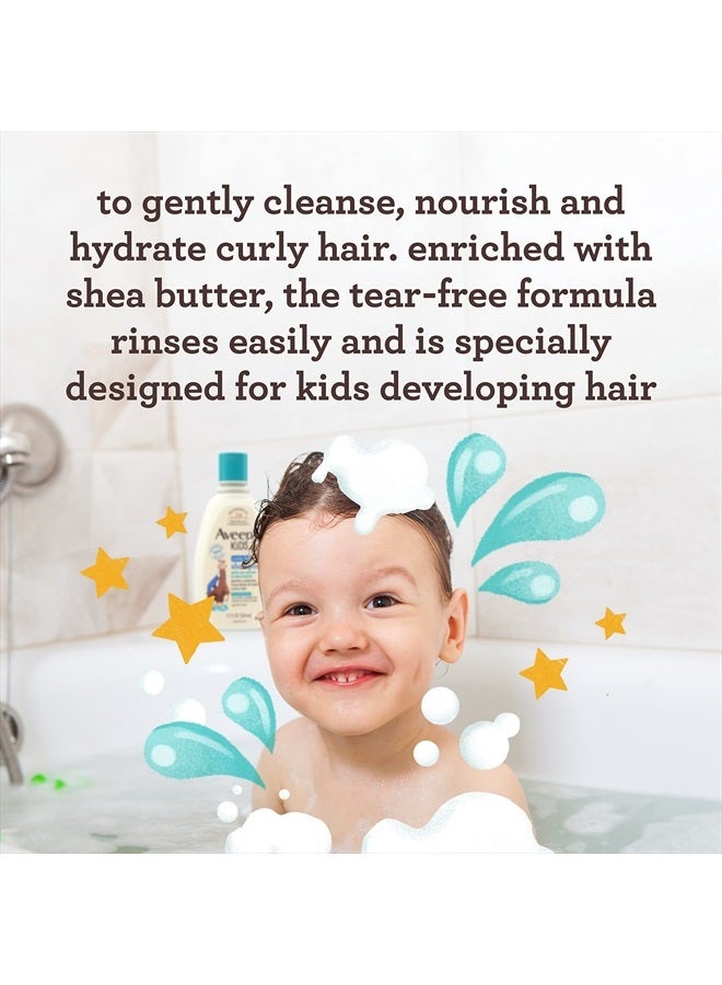 Aveeno Kids Curly Hair Shampoo, Hydrating Shampoo, Kids Curly Hair Products, Oat Extract & Shea Butter Gentle Scent, 12 fl. oz (Pack of 1) - Image 3