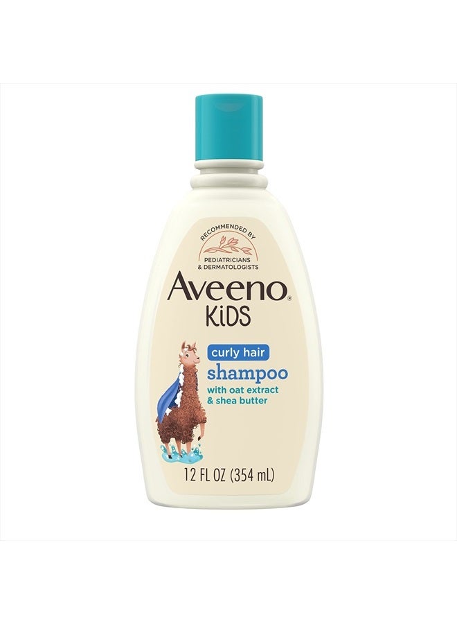 Aveeno Kids Curly Hair Shampoo, Hydrating Shampoo, Kids Curly Hair Products, Oat Extract & Shea Butter Gentle Scent, 12 fl. oz (Pack of 1) - Image 2
